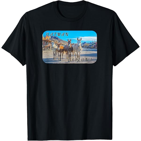 Amazon.com: Oatman Arizona AZ Wild West Charm SD589 T-Shirt